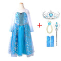 Girls Queen Print Birthday Princess Dress Kids