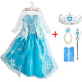 Girls Queen Print Birthday Princess Dress Kids