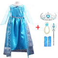 Girls Queen Print Birthday Princess Dress Kids