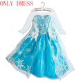 Girls Queen Print Birthday Princess Dress Kids