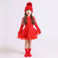 Winter Knitted Chiffon Girl Dress