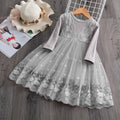 Winter Knitted Chiffon Girl Dress