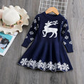 Winter Knitted Chiffon Girl Dress