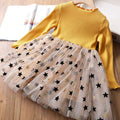 Winter Knitted Chiffon Girl Dress