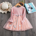 Winter Knitted Chiffon Girl Dress