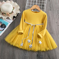 Winter Knitted Chiffon Girl Dress