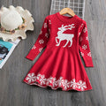 Winter Knitted Chiffon Girl Dress